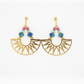 Gold Brass + Glass Statement Unique Earrings