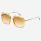 Lulu Acetate Womens Square Sunglasses  : Yellow Pearl