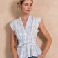 Floral Eyelet V-neck Peplum Blouse