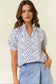 Dot Print Short Sleeve Blouse