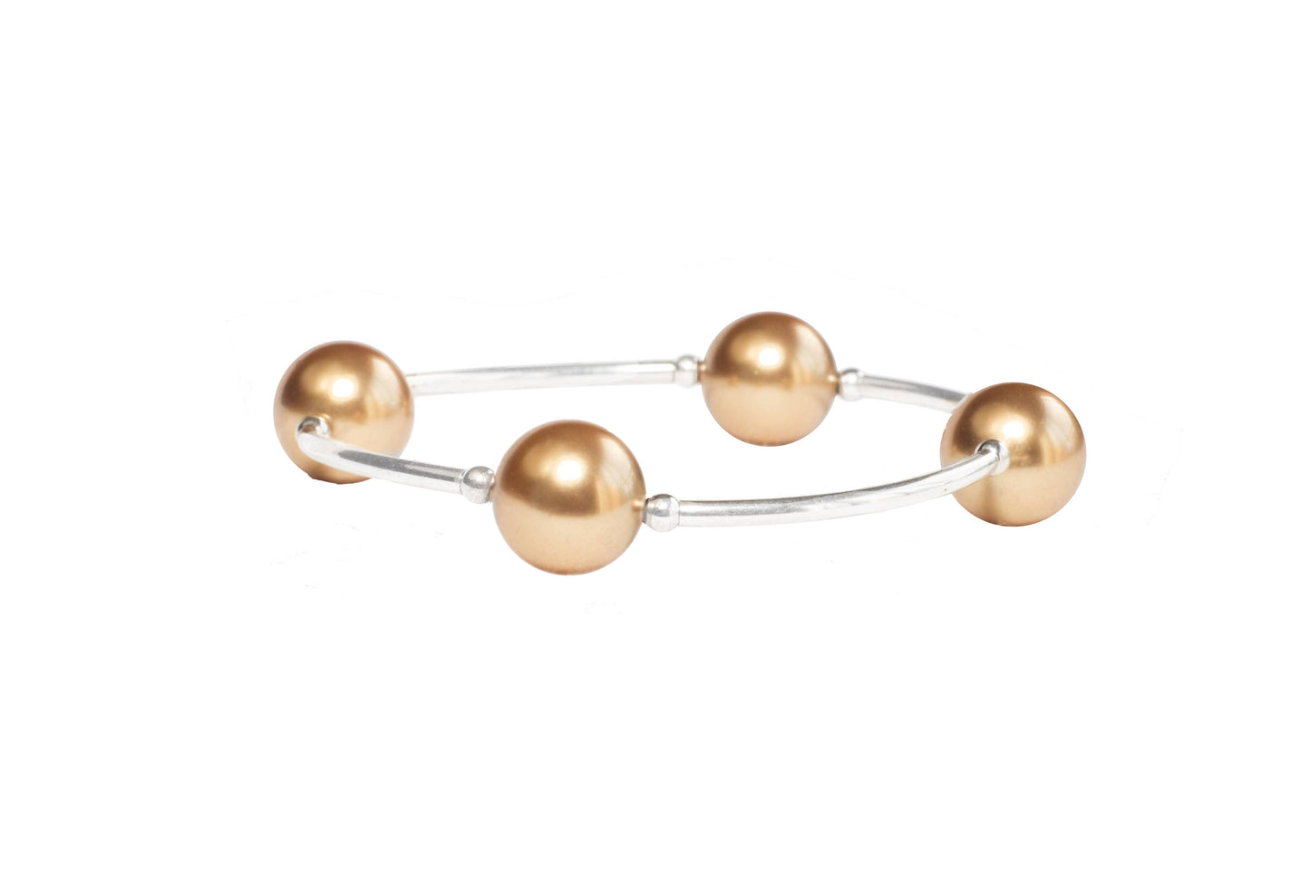 12mm Gold Swarovski Pearl Blessing Bracelet