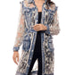 Lace Panel Denim Duster Jacket