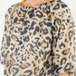 Animal Print Puff Sleeve Top