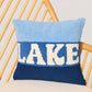 Blue "LAKE" Pillow