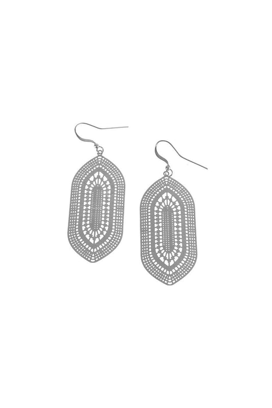 Silver Medallion Earrings