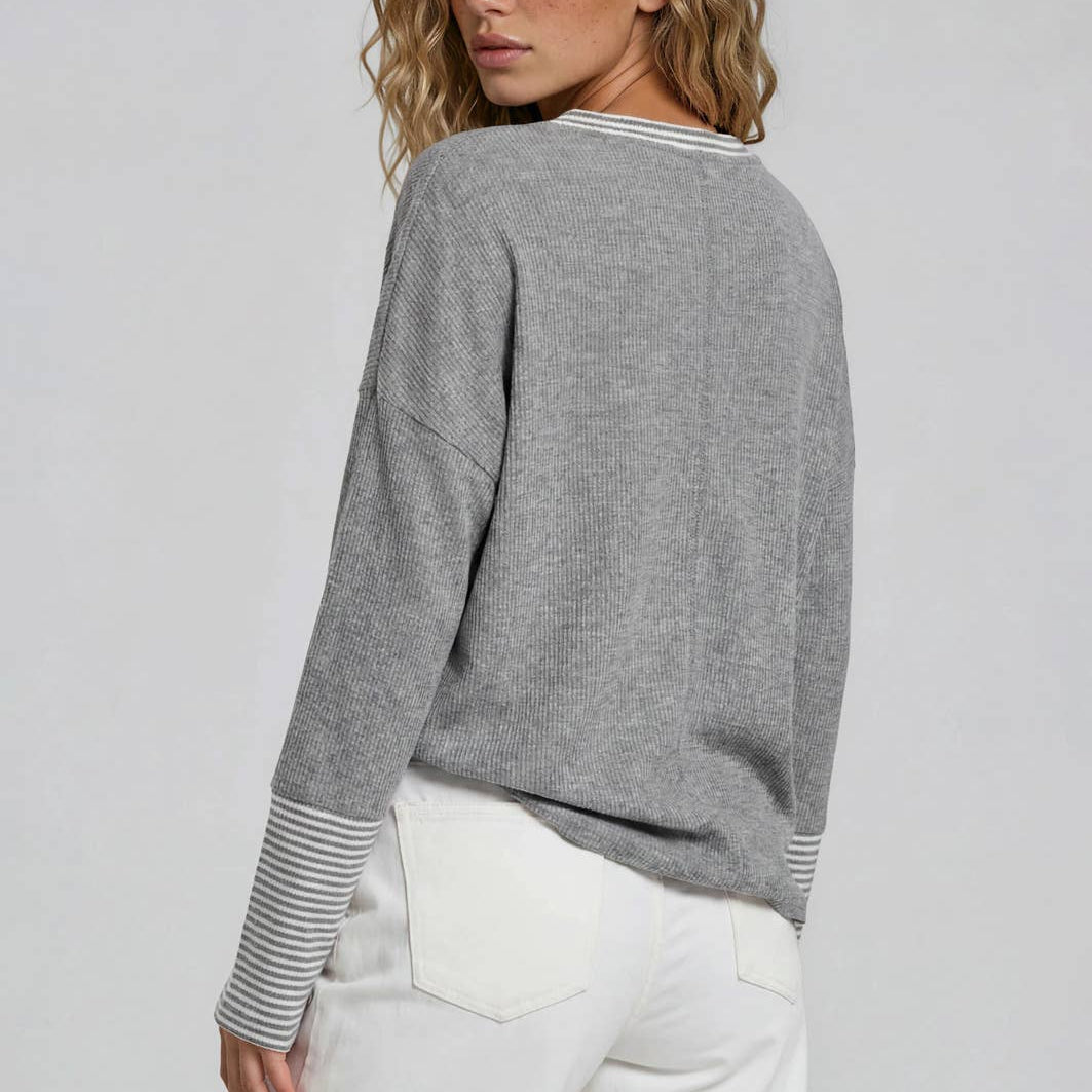 Contrast Stripe Sweater