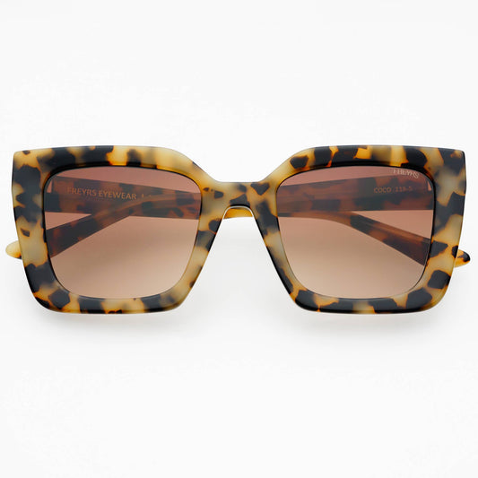Coco Acetate Womens Square Sunglasses : Milky Tortoise