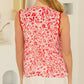 Paisley Print Sleeveless Top with Ruffle Detail