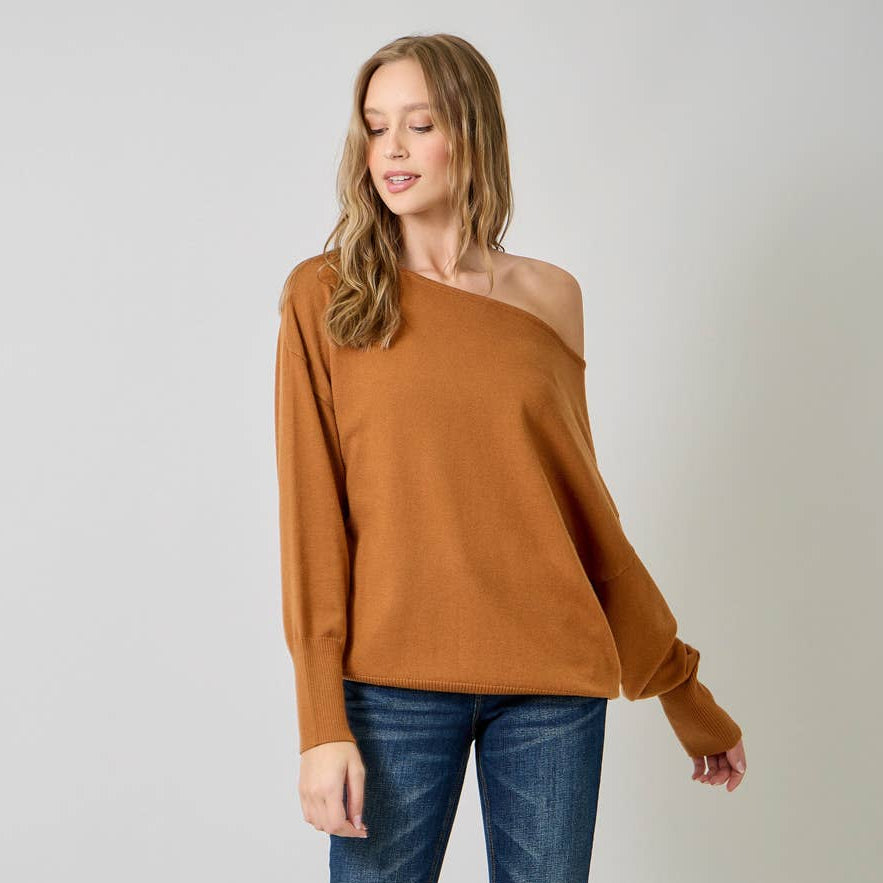 Off Shoulder Sweater Top