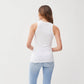 White Classic Ribbed Scoop Neck Tank