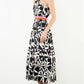 One Shoulder Pattern Detail Maxi Dress