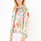 Button Front Top With Floral Print
