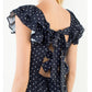 Flutter Sleeve Polka Dot Midi Dress
