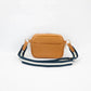Convertible Pebbled Leather Belt Bag/Sling Bag: Camel
