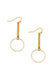 Metal Bar Ring Fishhook Earrings