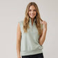 Buttery Soft Modal Half Zip Sleeveless Top