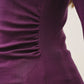 Modal Ribbed Boat Neck Shirred Waist Top