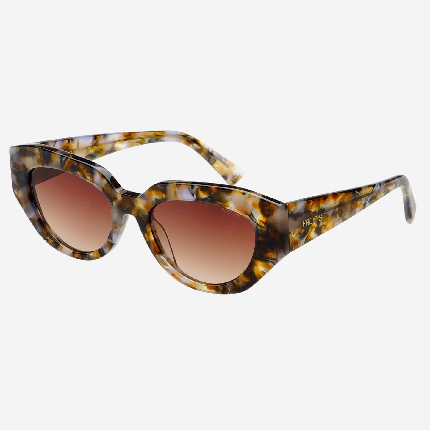Frankie Acetate Cat Eye Sunglasses : Brown Pearl