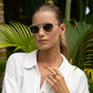 Weston Acetate Round Unisex Sunglasses : Light Pink / Brown