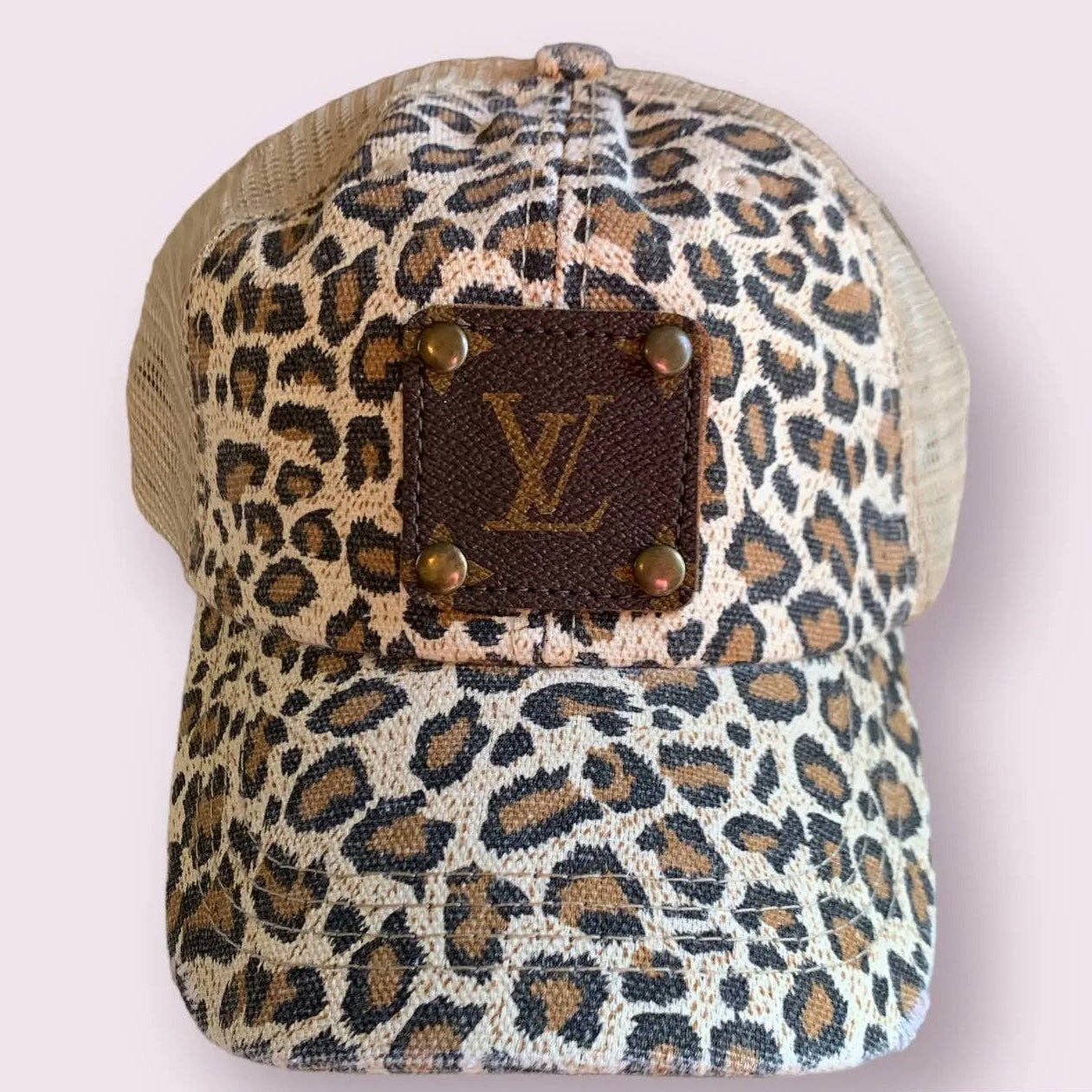 Uplcycled LV Leopard Repurposed Caps