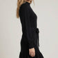 Mock Neck Ruffle Bottom Dress