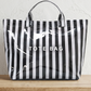 Black and White Striped TOTE BAG