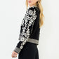 Floral V-Neck Cardigan With Gold Buttons