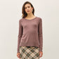 Rolled Edge Raglan Sweater