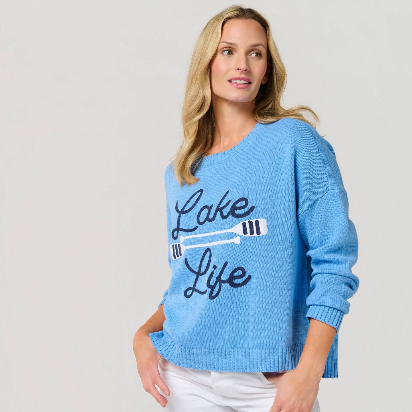 "LAKE LIFE" Relaxed Fit Sweater