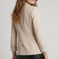 One Button Blazer with Striped Lining
