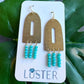 Glass + Brass Dangle Lightweight Statement Earrings