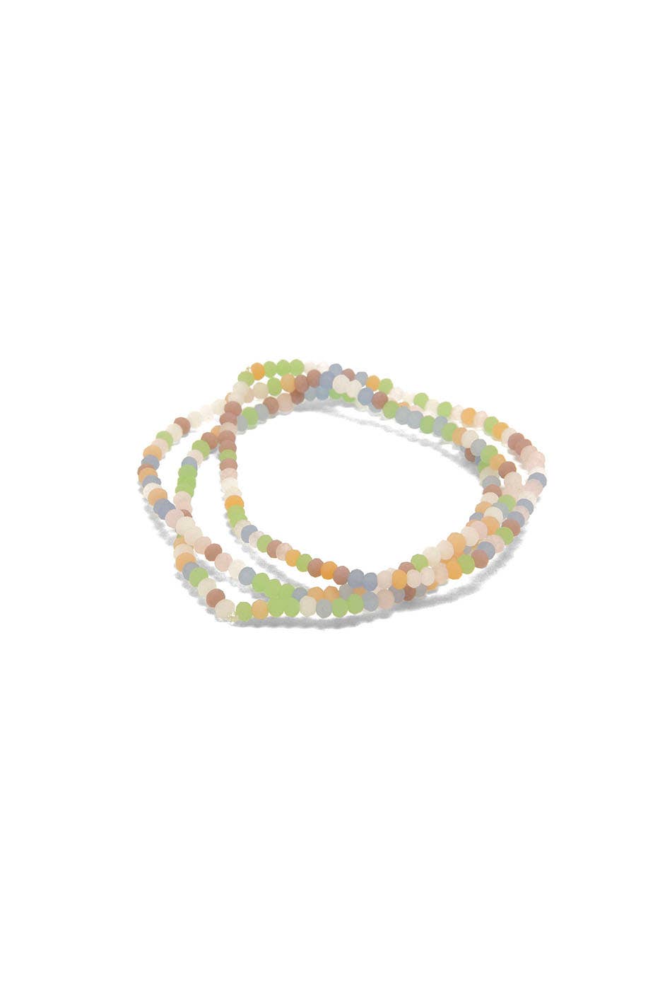 3 Row Glass Beads Bracelet in Rock Candy