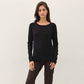 Rolled Edge Raglan Sweater