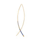 Blue Threader w/ Bead Earrings