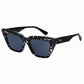 Vista Acetate Cat Eye Sunglasses: Black Marble