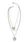 Three Row Multi Chain & Pendants Necklace