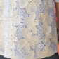 Blue Button Down Stripe Paisley Floral Embroidered Top