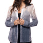 Sheer Ombré Mesh Button-Down Shirt