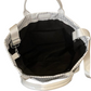 White Pinstripe TOTE BAG with Strap