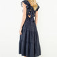 Flutter Sleeve Polka Dot Midi Dress