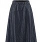 Faux Leather A-Line Midi Skirt