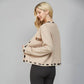 Webbing Ribbon Trimmed Open Cardigan