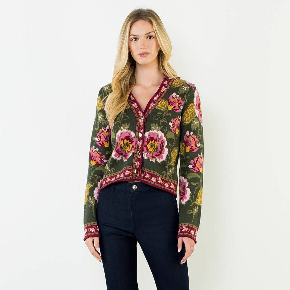 Floral Button Cardigan