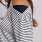 Asymmetrical Striped One-Shoulder Top