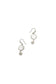 Silver Crystal and Ball Drop Fish Hook Earrings