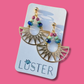 Gold Brass + Glass Statement Unique Earrings