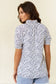 Dot Print Short Sleeve Blouse