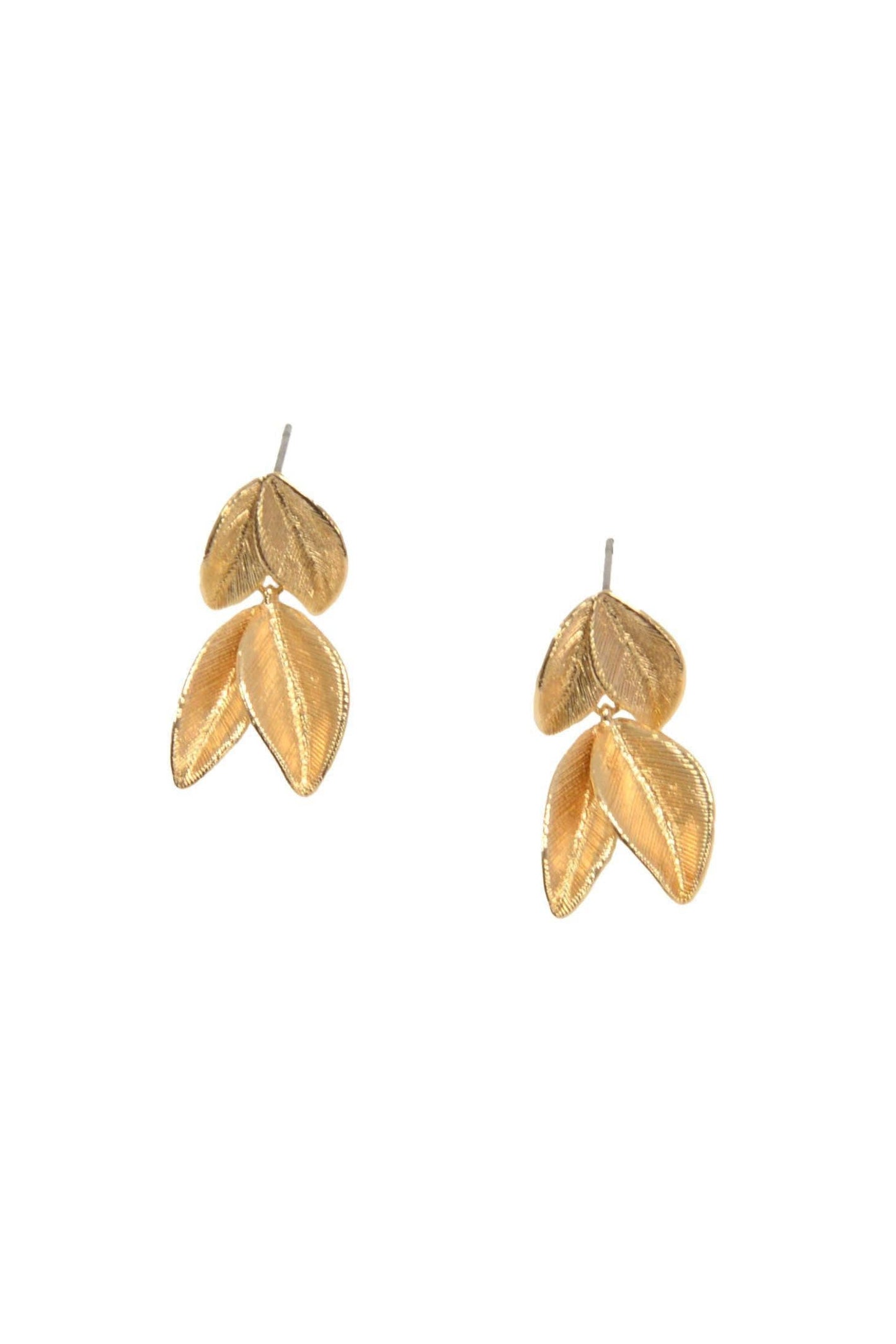 Leaves Dangle Post Earrings