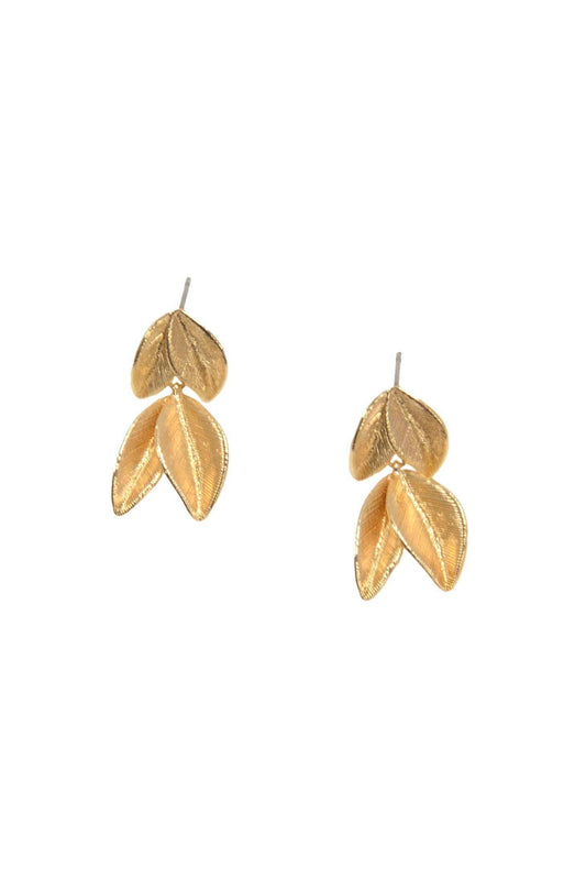 Leaves Dangle Post Earrings