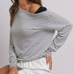 Asymmetrical Striped One-Shoulder Top
